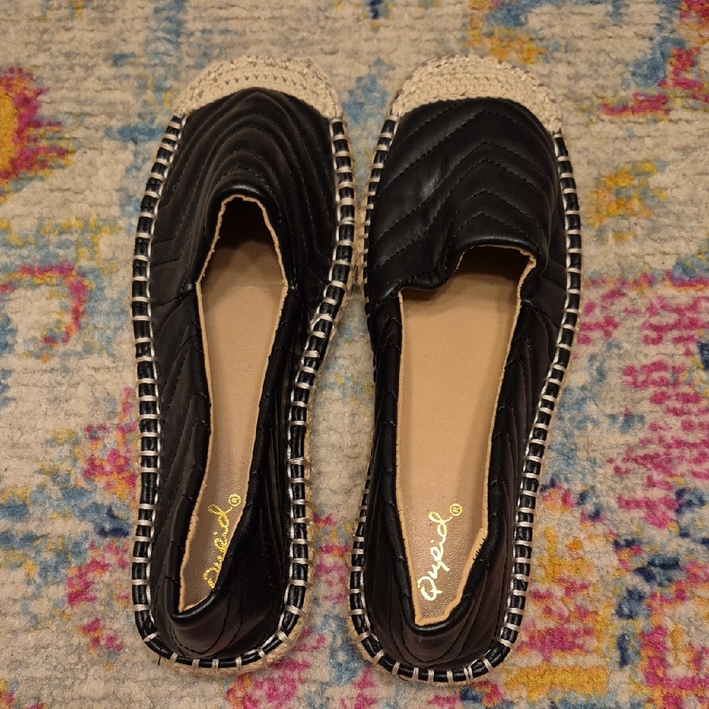 Black and Cream Espadrilles